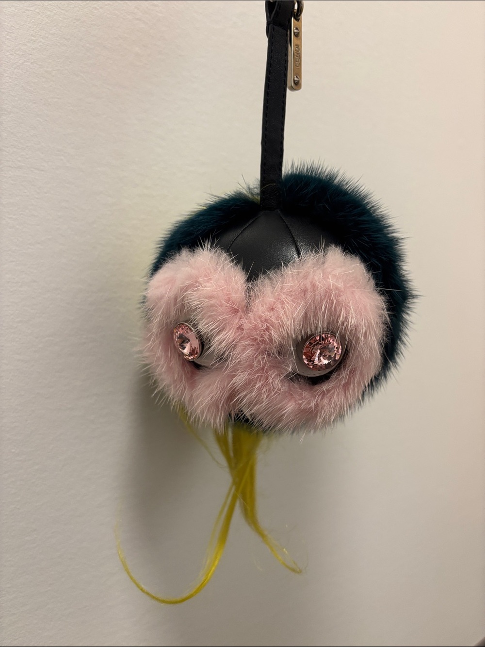 Fendi Multicolor Heart-Eye Fur Bag Charm